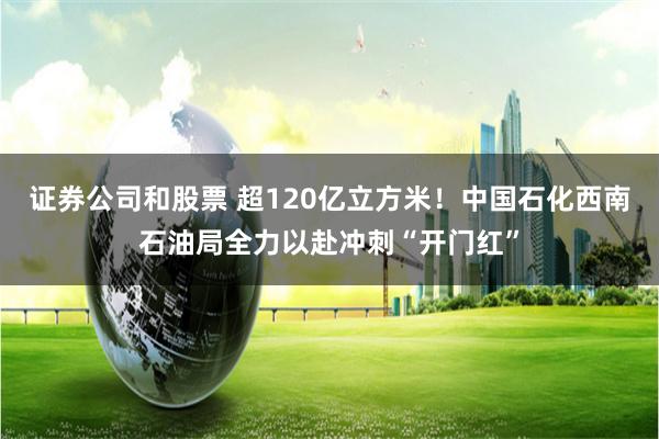 证券公司和股票 超120亿立方米！中国石化西南石油局全力以赴冲刺“开门红”